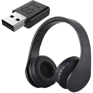 Casque audio Casque TV sans fil Rechargeable multifonction Bluetooth casque Ecouteur avec radio fm transmetteur pour TV mult CASQUE