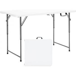 GOPLUS Table de Pique-Nique Pliante Réglable en 3 Hauteurs120x60CM Charge 150kg avec Carde en FerTable pour Camping/Jardin