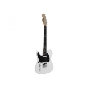 Guitare &eacute;lectrique pour gaucher - DIMAVERY - TL-601 - Blanche - Pickguard noir - Adulte