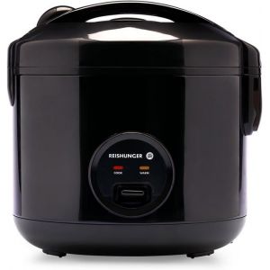 REISHUNGER Cuiseur riz (rice cooker) & cuiseur à vapeur Noir avec fonction de maintien au chaud - 1.2 l pour 1-6 personnes