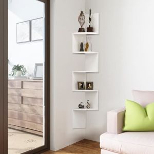 Biblioth&egrave;que 5 &eacute;tages STILL&reg; - Mini casier de rangement mural - Blanc