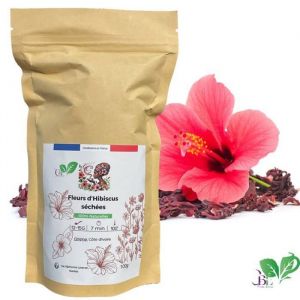 Fleurs dhibiscus séchées bissap 200g épicerie cuisine africaine / Thé et Infusions -100% Naturelles de la Côte dIvoire