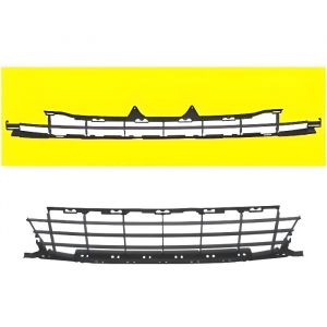 GRILLE DE PARE-CHOC AVANT >09  SPORT SUPERIEUR NOIR pour PEUGEOT - 207 - 3P-5P