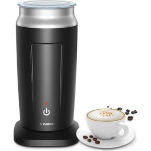 SHARDOR Mousseur à Lait Électrique 500W Mousse Chaude/Mousse Froide/Lait Chauffant pour Café Cappuccino Latte