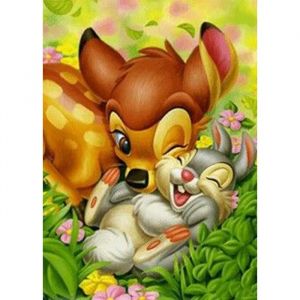 Peinture de Diamant Bambi Disney - YEESAM ART - Kit Complet 5D - 30x40cm