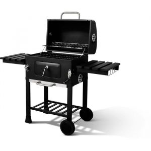 Barbecue charbon - Cookingbox - Clark - Ventilation r&eacute;glable - Grille de cuisson en fonte - Acier et finitions inox