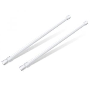Lot de 2 barres de sécurité réglables pour porte coulissante en verre - Barre de tension extensible de 63CM-110CM