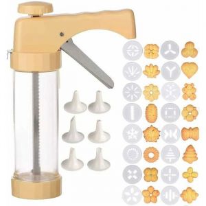 Presse &agrave; p&acirc;tisserie presse &agrave; biscuits seringue de d&eacute;coration avec 16 mod&egrave;les et 6 buses pour biscuits &agrave; g&acirc;teau
