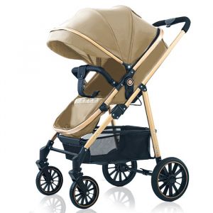 Poussette b&eacute;b&eacute; adapt&eacute;e aux enfants de 0 &agrave; 36 mois capacit&eacute; de poids 15 kg l&eacute;g&egrave;re et compactepliage automatique - kaki.