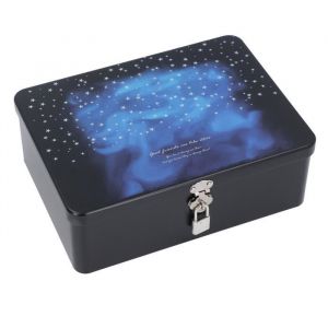 Bo&icirc;te de rangement - OMABETA - Ciel &eacute;toil&eacute; - Fer blanc - Taille L - L&eacute;g&egrave;re et portable