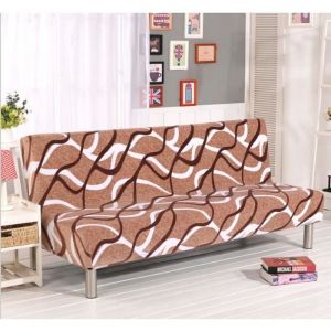 Solide Housse de Clic-Clac Extensible Housse de Canapé Sans Accoudoir Couverture pour Canapé -Vague