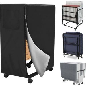 DRE-Noir 99 x 38 x 114 cm housse de rangement pour matelas pliant housse de lit pliante imperm&eacute;able housse de lit pliante Oxfor