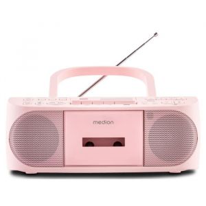 Radio CD K7 - MEDION - FM - 2x3W RMS - Rose