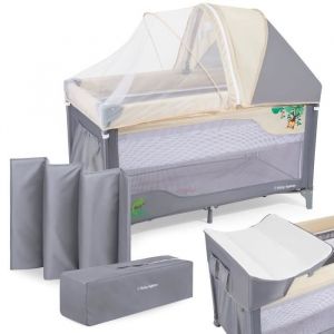 Moby-System Lit Parapluie Pliable & Parc Bébé 2EN1  2 Niveaux Matelas Haut Bas Jusquà 25 kg Moustiquaire Sac Transport CE