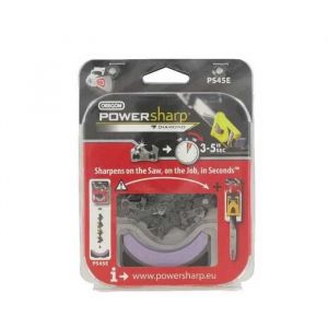 Chaîne tronçonneuse PowerSharp Oregon PS45E + Pierre daffûtage Chaîne à utiliser uniquement avec le guide PowerSharp