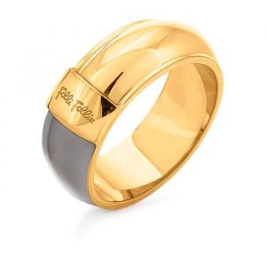 Bague en acier inoxydable - FOLLI FOLLIE - 1R18T001YA - Dor&eacute; - Taille 52 - R&eacute;sistante