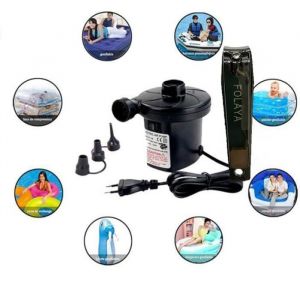 Pompe ElectriqueGonfleur Pompe à air électrique Portable Pompe gonfleur électrique AC 220-240V 3 Buses pour Matelas