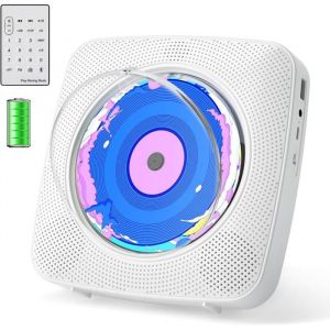 Lecteur CD Portable Bluetooth: Lecteurs CD Enfant avec Haut-Parleur Radio Lecteur de CD Mural avec Télécommande Prise USB AUX 35