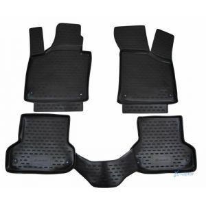 Tapis De Sol En Caoutchouc 3D - J&J AUTOMOTIVE - Audi A3 8P 2003-2012 - Noir - Sur Mesure - Antidérapant