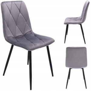 Chaise PIADO grise (jeu de pieds + vis)