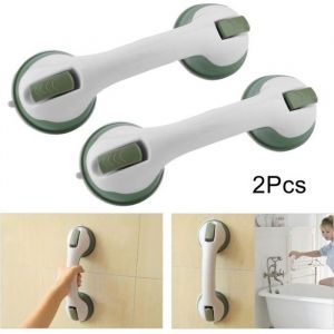 2pcs salle de bain Poign&eacute;e S&eacute;curit&eacute; Ventouse Baignoire Poign&eacute;e douche Prise