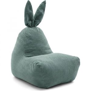 Gutekissen Pouf Enfant Avec Oreilles De Lapin Doux S&ucirc;r Et Confortable Pour Chambre Montessori (Vert 75x70x90cm)