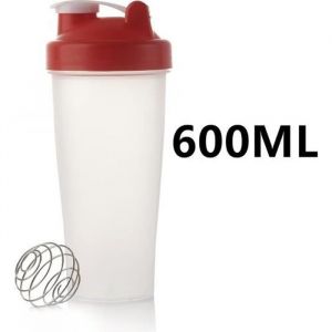 Shaker &agrave; Vinaigrette - 600ml - Rouge - M&eacute;langeur Amovible - Pour Sauce et Huile