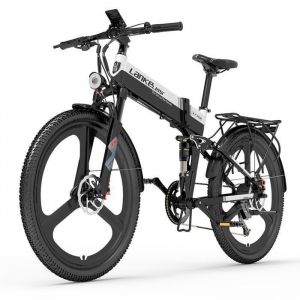 Vélo à assistance électrique XT750 version sport 48V12.8ah/500W Couleur : noir et blanc Vitesse variable à 9 vitesses