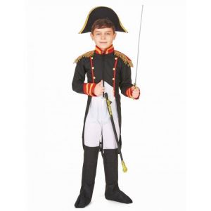 Déguisement Napoléon garçon - Noir - Veste courte et pantalon blanc - Costume pour enfant de 5 ans et plus