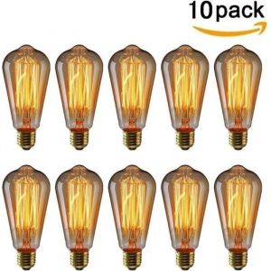 Ampoules - Edison - ST64 - 40W - E27 - Blanc Chaud - Vintage