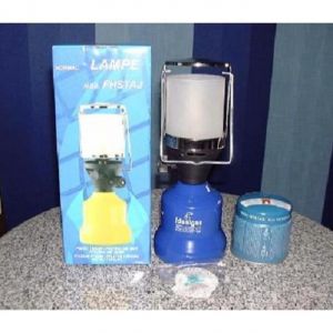 Lampe de camping lampe &agrave; gaz Lanterne campante avec allumage pi&eacute;zo + 1 Cartouche de gaz