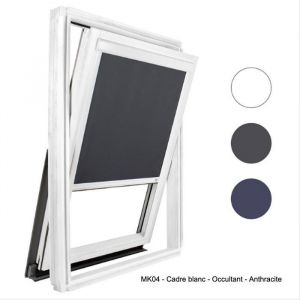 Store Occultant Oss. Blanche  Compatible VELUX &reg; Pour Dimension Mk04 - Gris Ant.