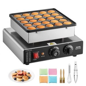 Mini Cr&ecirc;pi&egrave;re &Eacute;lectrique Appareil &Agrave; Pancakes Capacit&eacute; 25Pcs De 43 Mm De Diam&egrave;tre Machine &Agrave; Poffertjes Dorayaki Grille Anti[YM283]