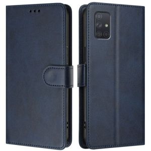 Coque pour Samsung Galaxy A71 4G/M70S 6.7 Etui Housse en Cuir PU [RFID Blocage] [Fermeture Magnétique] Flip Case -Bleu YBWGN