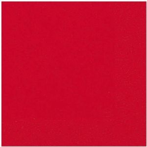 DUNI - 20 Serviettes ouate 33x33cm 3 plis Rouge