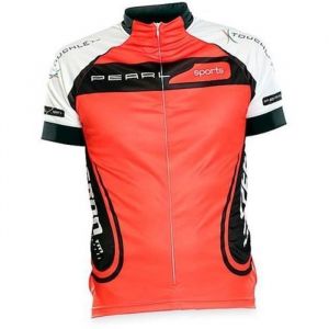 Maillot cycliste pour homme - taille M - Orange - Manches courtes - VTT