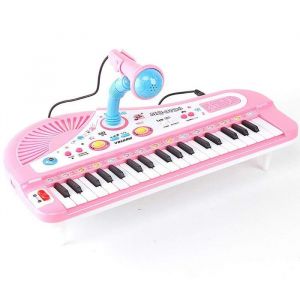 Piano Num&eacute;rique Enfant - 1 pi&egrave;ce Piano Num&eacute;rique Enfant 37 Touches + Microphone - Jouet Piano Pour Enfants 1-3 Ans Cad QIEDOVIEY