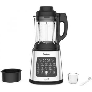 MOULINEX LM83SD10 Perfectmix Cook Blender chauffant, Puissance 1400 W, 10 programmes automatiques, Lames amovibles, Panier vapeur