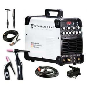 STAHLWERK AC/DC TIG 200 Puls ST Poste à souder Inverter avec 200 Ampères TIG & MMA ALU & tôle mince adaptée garantie 5 ans