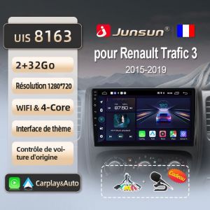 Adaptateur autoradio - NOBRAND - Junsun 2Go - 32Go - WIFI - Compatible Renault Trafic 3