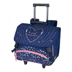 Cartable à roulettes LOLA ESPELETA Love 38cm 2 compartiments