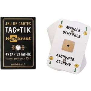 Jeu de cartes Tac Tik - DEBSY - 49 cartes - 5 cartes Toc - Format Bridge 572x889 cm - Papier couch&eacute; 350 g