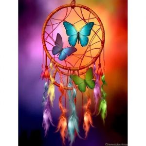 Kit de peinture au diamant - Bimkole - Libellules - 30x40cm - Multicolore - DIY