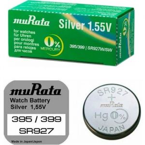 Pile montre SR927W/SW 395/399 MURATA (Sony) Oxyde dArgent  155V  V395/V399 D395/399 SR927 SR57 capacité 52mAh péremption éloignée