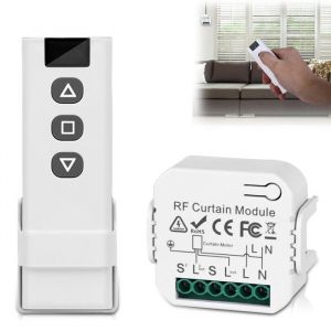 Kit de commande de volet roulant sans fil : Commande du moteur de volet roulant par t&eacute;l&eacute;commande RF + module r&eacute;cepteur