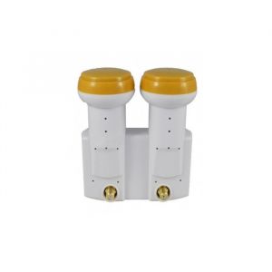 LNB Monobloc Twin 01 DB Golden Media FULL HD 4K READY ASTRA/HOTBIRD Double t&ecirc;te
