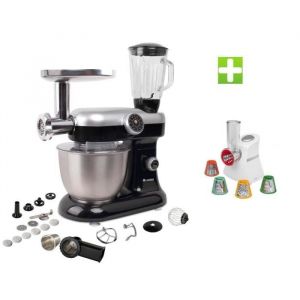 KLAISER Le Pack Robot Pétrin Pâtisser Multifonctions Kitchen MIX KM284MEX Professional avec Machine à pâtes et Kit Tranchoir / Râpe