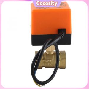 Cocosity Vanne &agrave; billes motoris&eacute;e Vanne &agrave; Bille Motoris&eacute;e en Laiton Vanne &eacute;lectrique &agrave; 2 Voies DC 12-24 V G3/4 DN20 jeux console
