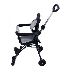 Poussette bébé - SALUTUYA - Poussette 4 roues - Double frein - Réglable en hauteur - Coussin confortable