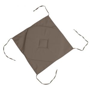 Coussin galette de chaise - Noname - 40x40cm - Taupe - 100% Polyester - 4 rabats avec ficelles